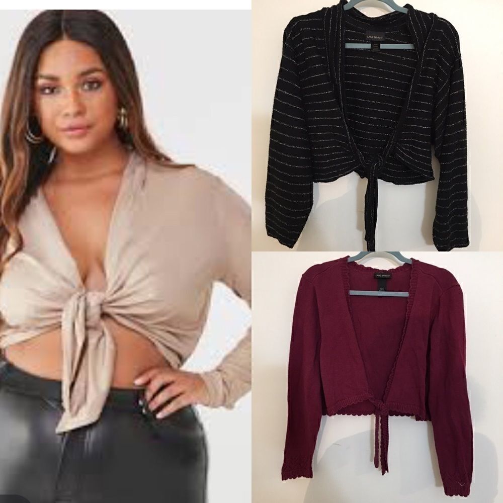 Buy 1 get 1 FREELane Bryant Tie front Cardigan Top